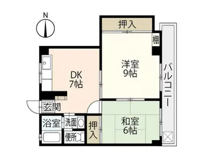 2DKの間取り画像