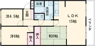 第2日の出ハイツ【5階】の間取り