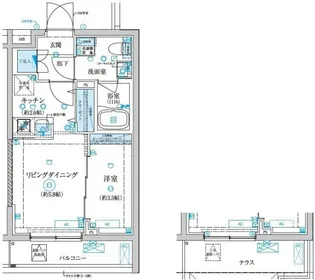 ベルシード王子神谷【1階】の間取り