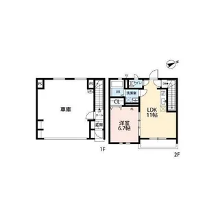 東京都青梅市河辺町1【アパート】の間取り