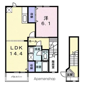ル・グラン・アサイB【2階】の間取り