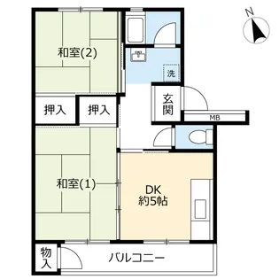 UR下大槻【4階】の間取り