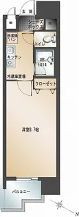 エンクレスト博多駅南【6階】の間取り