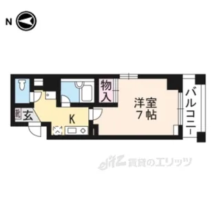 カーサ・デ・古都【4階】の間取り