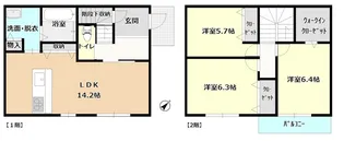 岡山県総社市地頭片山【一戸建】の間取り
