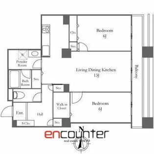 リバーシティ21イーストタワーズ【25階】の間取り