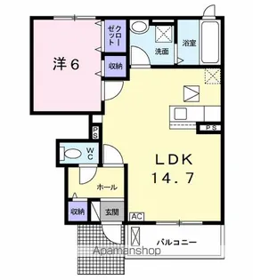 茨城県鹿嶋市大字佐田【アパート】の間取り