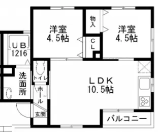 ライフメント伴駅前【3階】の間取り