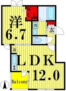 メゾンプルミエール【1階】の間取り