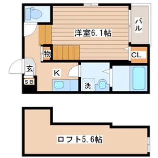 ハーモニーテラス五十人町【1階】の間取り