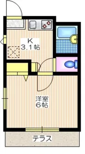 プラティーク緑が丘【1階】の間取り