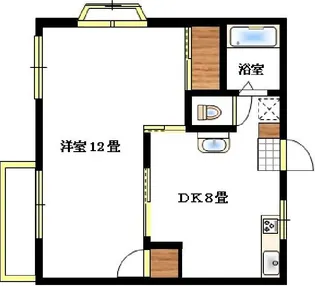 1DKの間取り画像