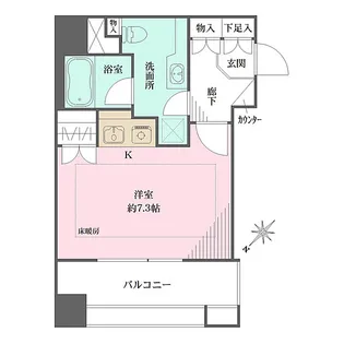 ファミールグラン銀座4丁目【8階】の間取り