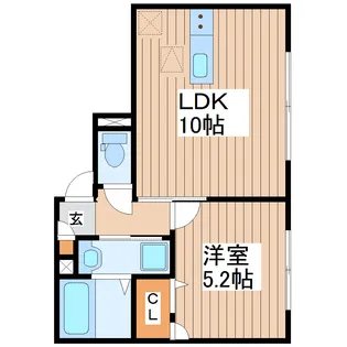 station front 連坊【1階】の間取り