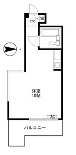 スカイコート西新宿【2階】の間取り