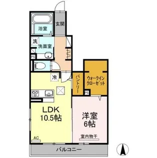 イーストパレスB【1階】の間取り