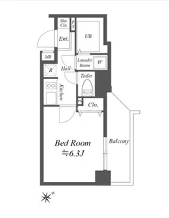 コスモリード月島【2階】の間取り