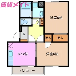 ラ・フォーレ星見ヶ丘II【2階】の間取り