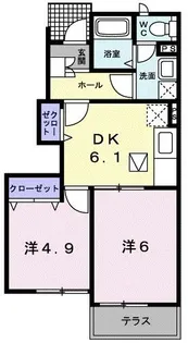 グランツ大町【1階】の間取り