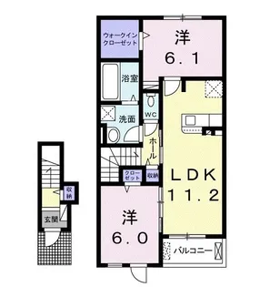 フロレゾン B【2階】の間取り