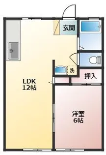 1LDKの間取り画像