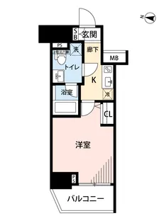 ベルグレード王子DUE【8階】の間取り