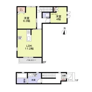 神奈川県川崎市宮前区鷺沼3【アパート】の間取り