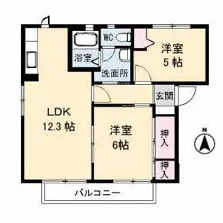 シャーメゾン ドラジェA・B・C・D【2階】の間取り