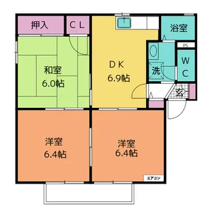 フォーレス中島 A棟【2階】の間取り