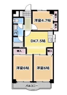 グレースパレス向原【4階】の間取り