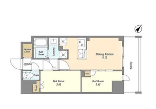 東京都葛飾区新小岩1【マンション】の間取り