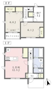 岩手県盛岡市大沢川原2【一戸建】の間取り