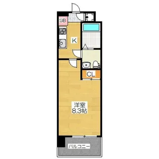 福岡県福岡市中央区長浜2【マンション】の間取り
