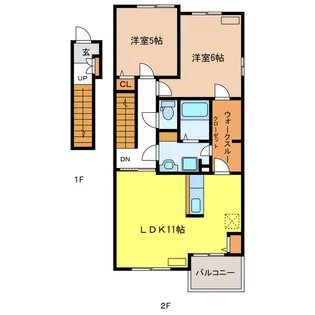 インテレクトII【1階】の間取り