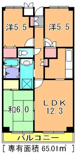ヴェルベデーレ西志津【2階】の間取り