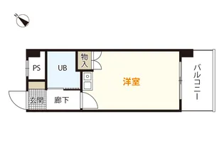 サンライズ可部【2階】の間取り