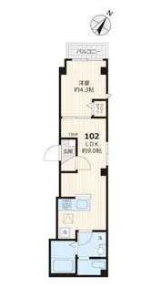 アリュール浅草【1階】の間取り