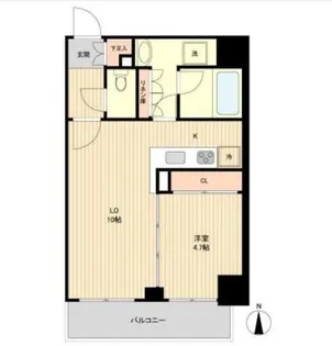 東京都港区南麻布4【マンション】の間取り