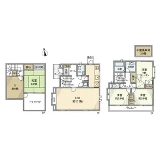 東京都杉並区永福2【一戸建】の間取り