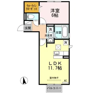 ルイーダ【1階】の間取り