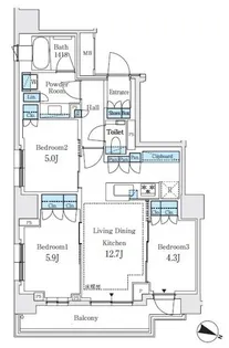 パークホームズ文京白山ヒルテラス【3階】の間取り