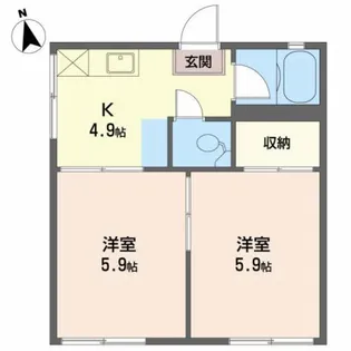 中村ハイツNO.1【2階】の間取り