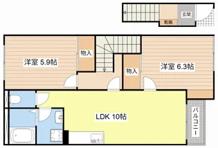 ソレイユ【2階】の間取り