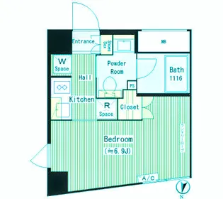 ソラーニ目黒不動前【1階】の間取り
