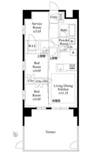 埼玉県ふじみ野市上福岡1【マンション】の間取り