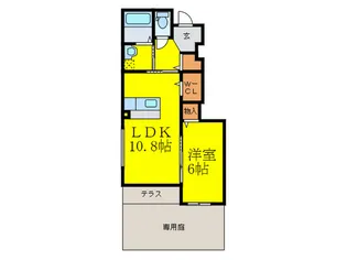 福岡県春日市惣利1【アパート】の間取り