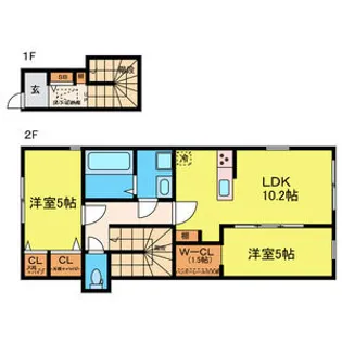 Lara向山【2階】の間取り