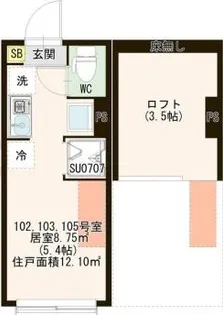 琴苑テラスときわ台【2階】の間取り