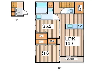 カーサ林間【2階】の間取り