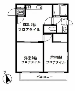 クレシア妙蓮寺B棟【2階】の間取り